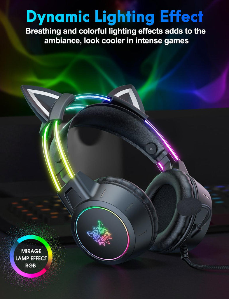 Cat buy Earred Gaming Headset: (Black)