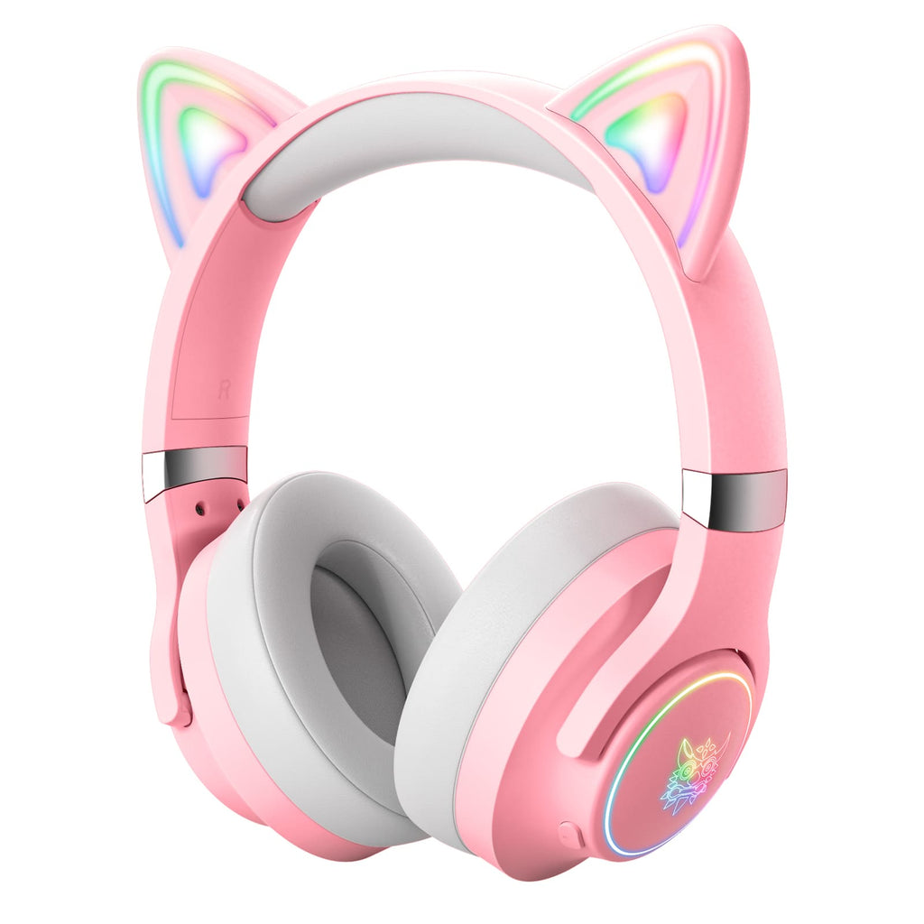 ONIKUMA B7 2.4Ghz RGB Cat Ears Wireless Gaming Headset (Pink)