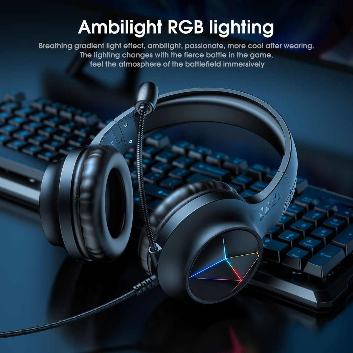ONIKUMA X35 RGB Surround Stereo Gaming Headset with Noise Cancelling Mic