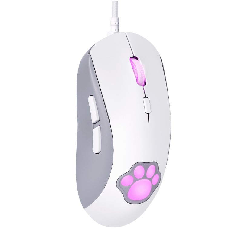 Onikuma CW918 Cat Paw Wired Mouse Adjustable 1200-7200DPI RGB Backlit Optical Gaming Mice for PC Laptop