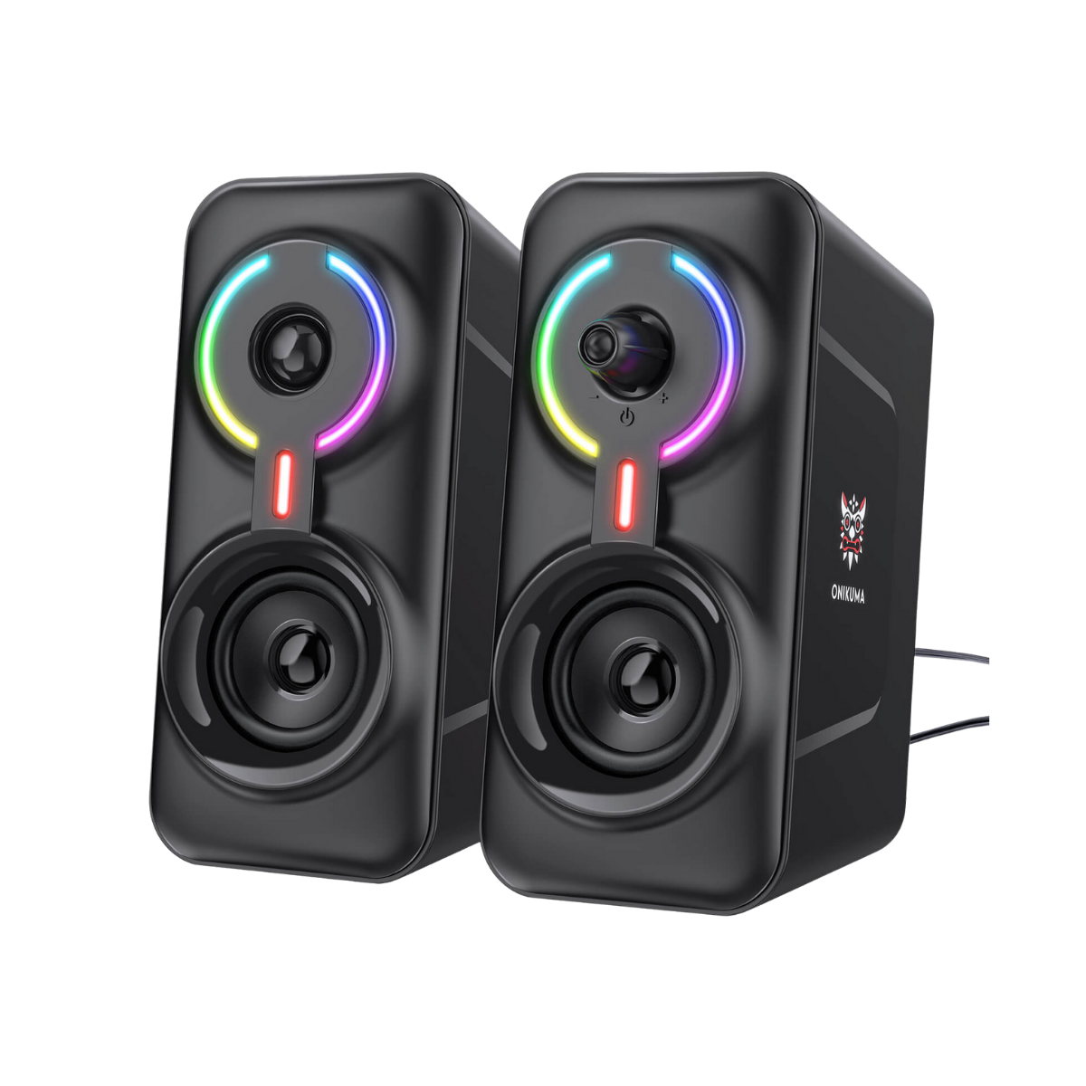 ONIKUMA L6 Gaming Speaker 5W*2 Multimedia Speaker with BT5.0 and AUX Mode HIFI Sound Quality RGB Light for PC Phone