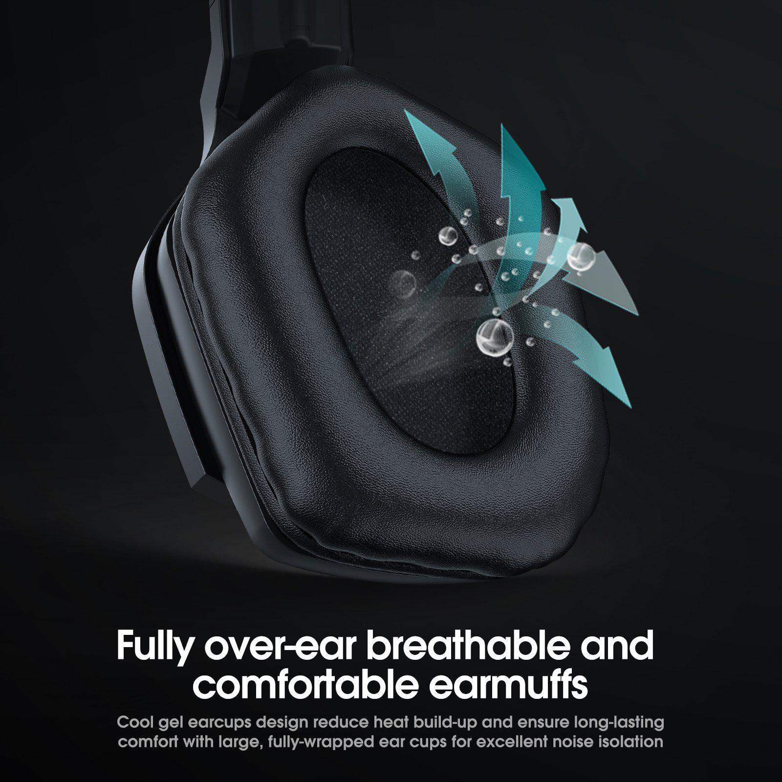 Fully over-ear breathable and comfortable earmuffs | ONIKUMA B60 Headset
