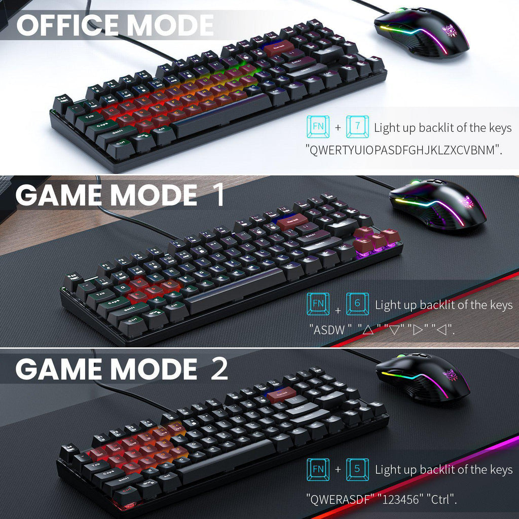 ONIKUMA G21 104 Keycaps Gaming Keyboard & CW902 Gaming Ergonomic Mouse –  Onikuma Gaming