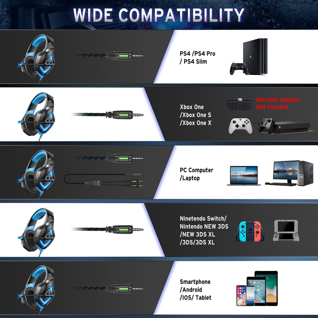 Casque micro ELITE-H20 pour PC / PS4 / PS5/ Xbox o