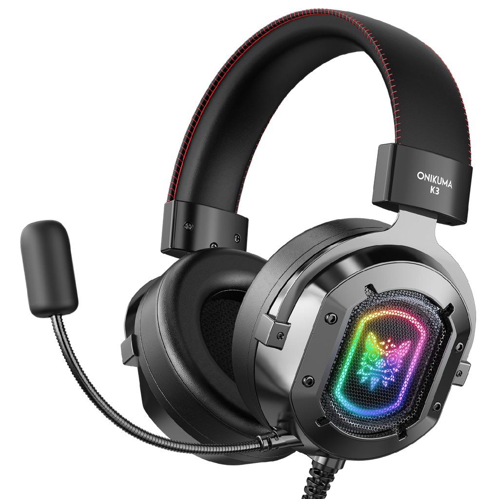 ONIKUMA K3 RGB Gaming Headset Wired Compatible for PS4/Computer/Headset Adapter/ ONE ONE S/Tablet/Mobile Phone