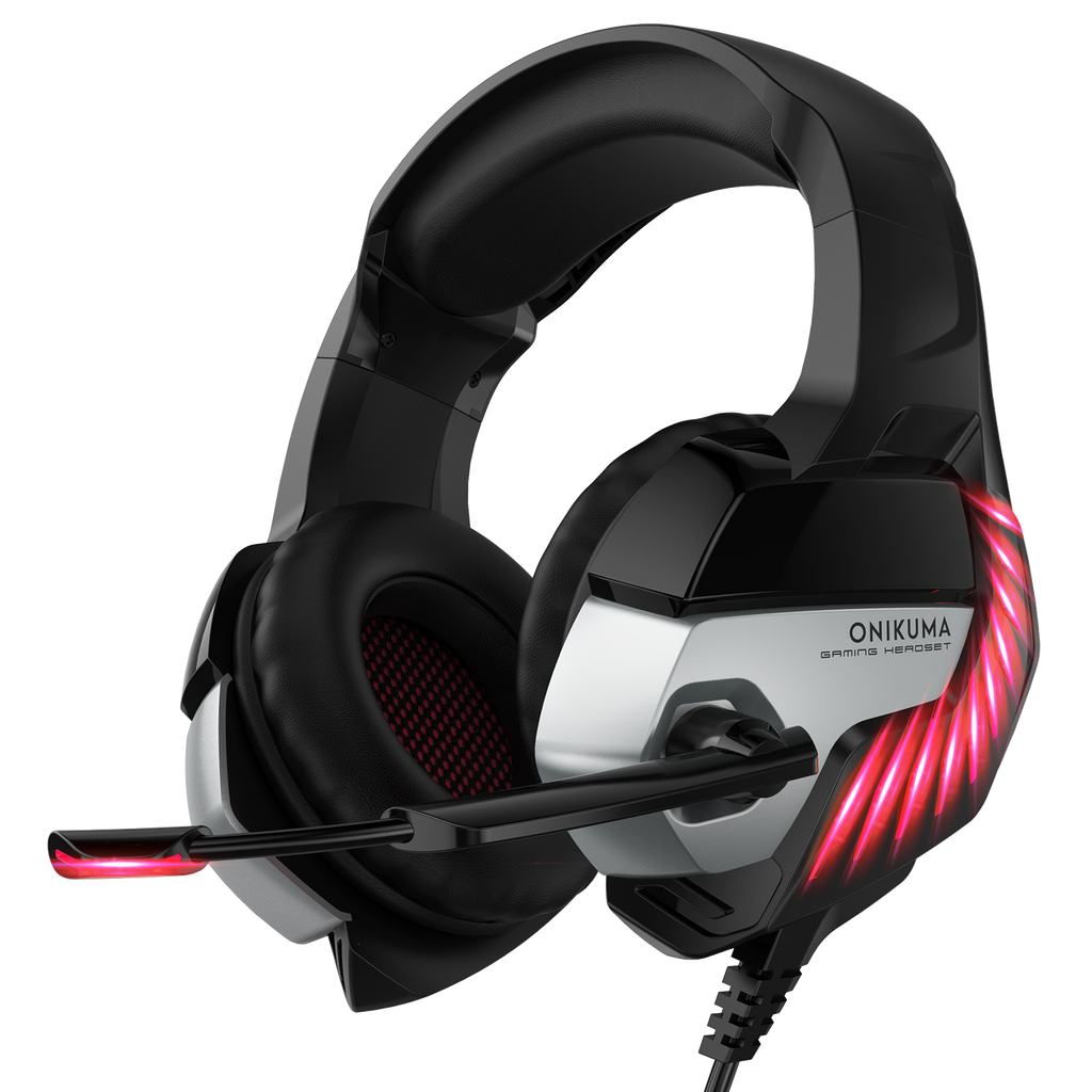 ONIKUMA K5 Pro Gaming Headset Wired Stereo Headphones ANC with Mic LED Lights for PC Laptop Xbox One