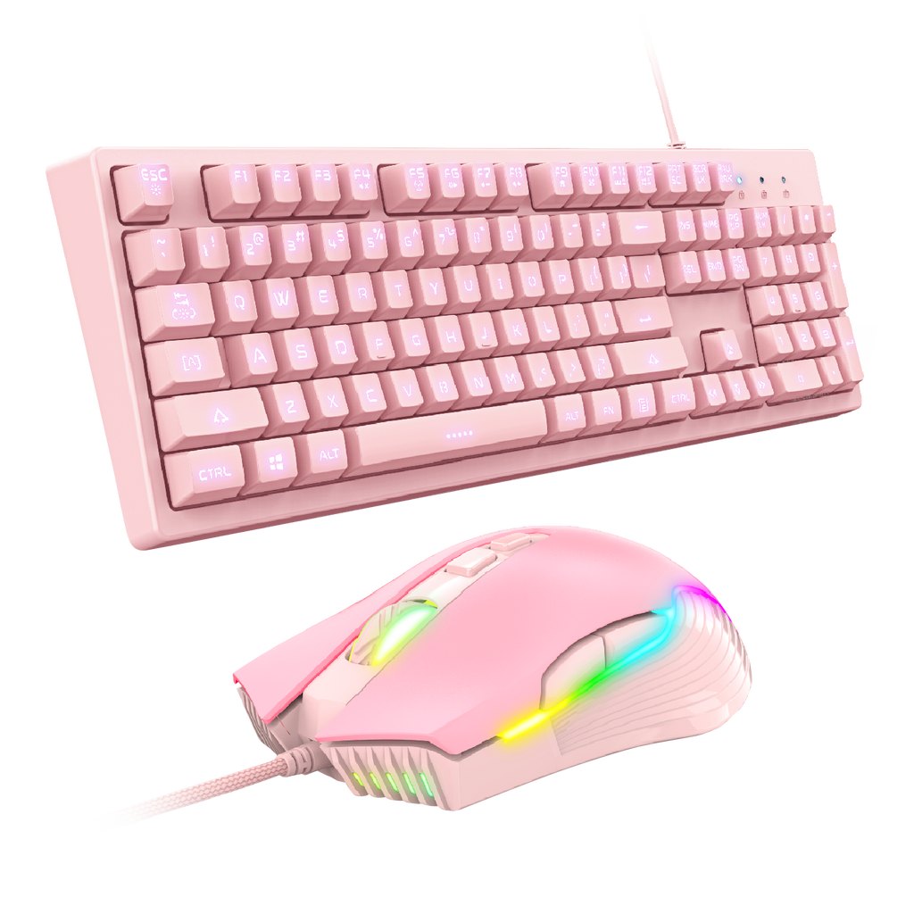 ONIKUMA ONIKUMA G25 + CW905 Wired Pink Gaming Keyboard Mouse Set