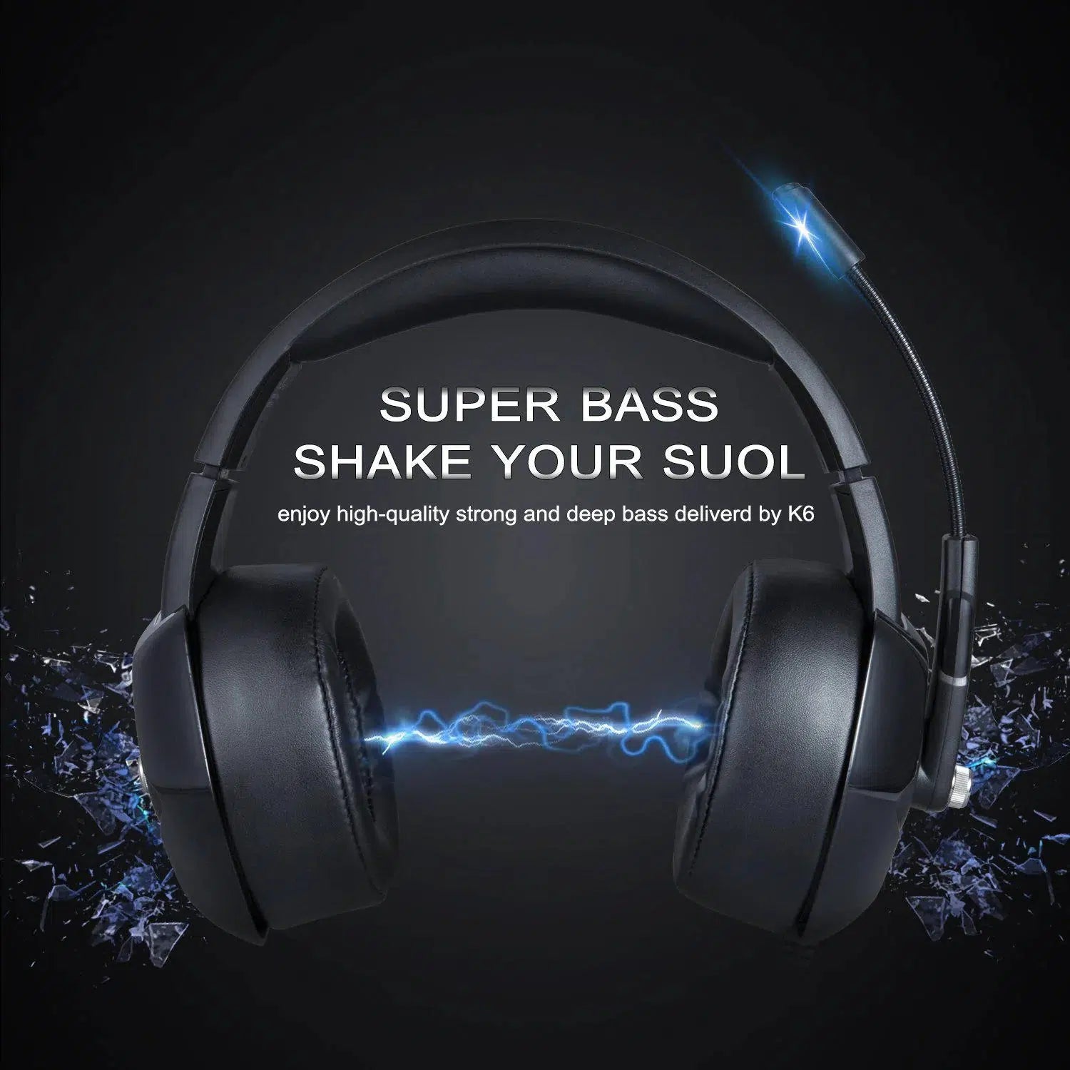super bass shake your suol | ONIKUMA K6 wired Gaming Headphone