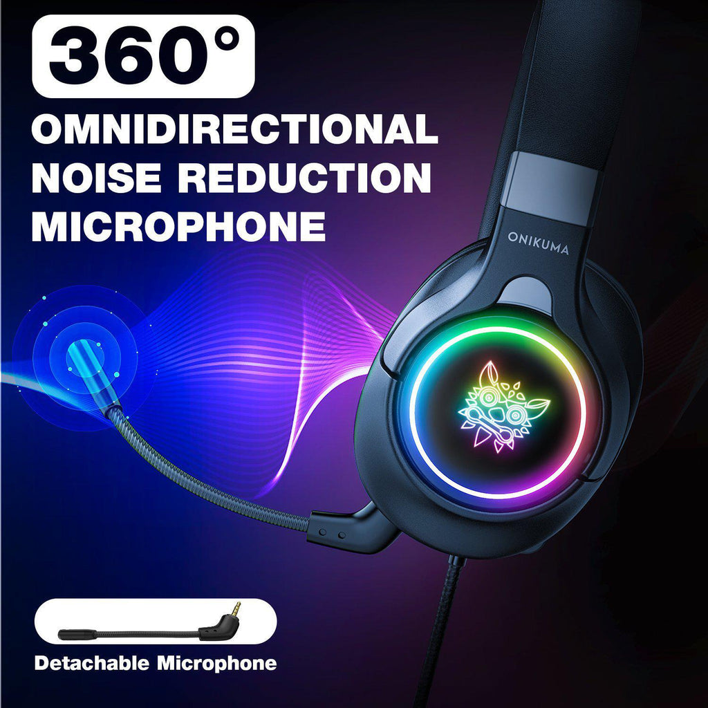 USB Port Gaming Headset with Mic RGB Backlit for PC Laptop Mac Computers  Tablets