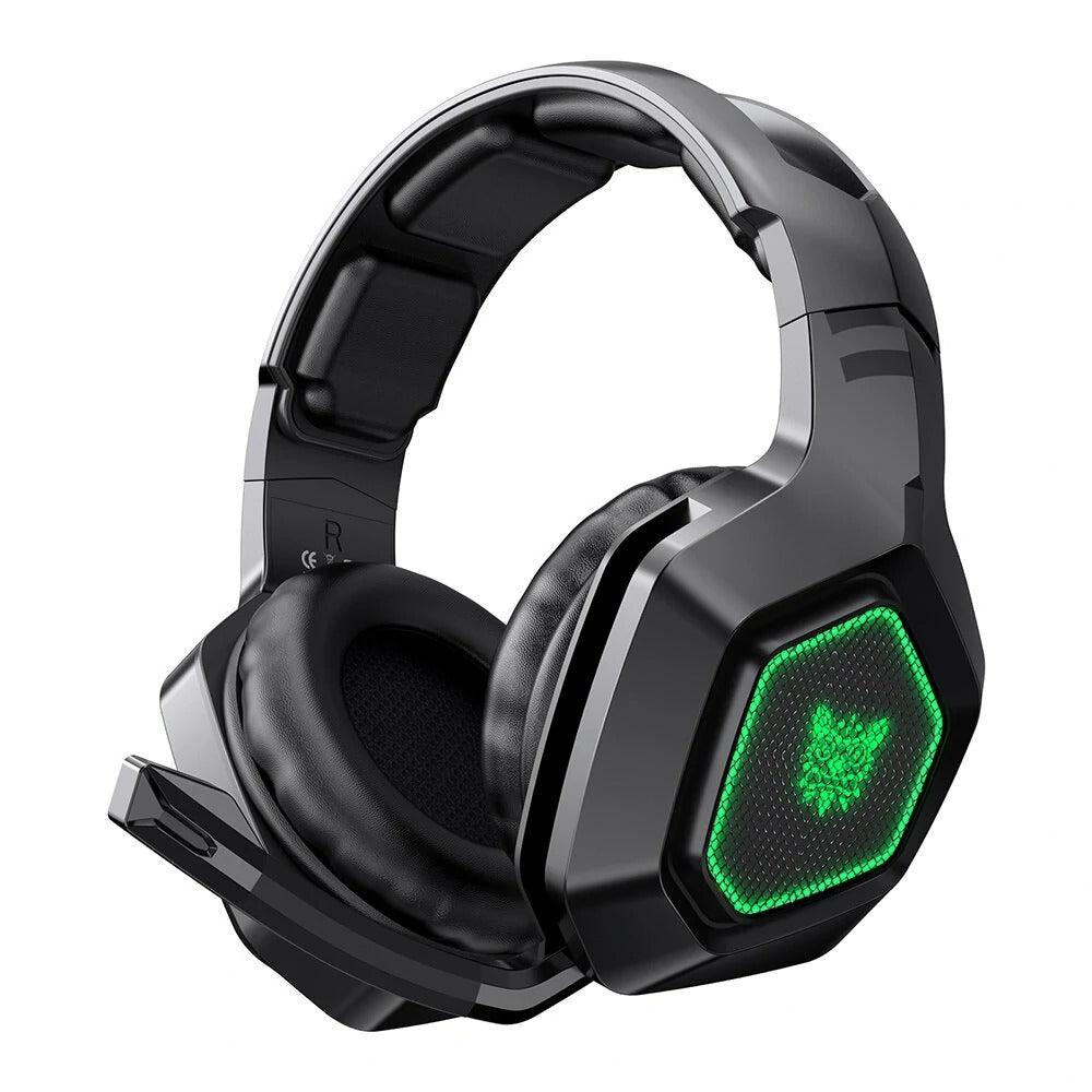 ONIKUMA K10 2.4G Wireless/Wired Dual Modes Gaming Headset with Green Light